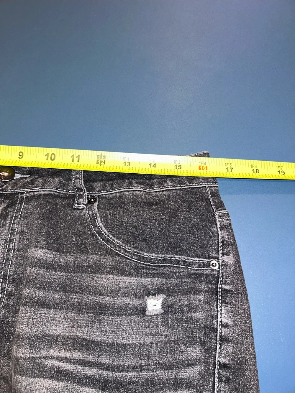 Distressed Black Denim Women’s Shorts